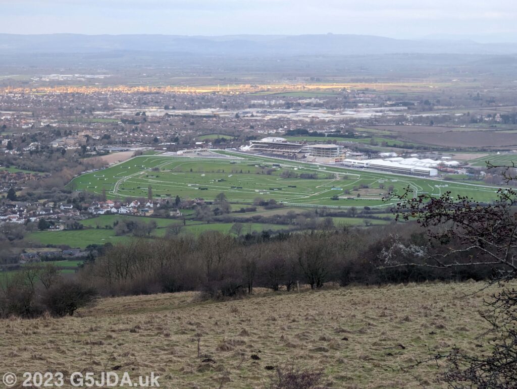 View of Cheltenham Racecourse from Cleeve Hill
